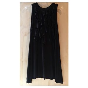 Forever 21 Black Ruffle Babydoll High Neck Dress